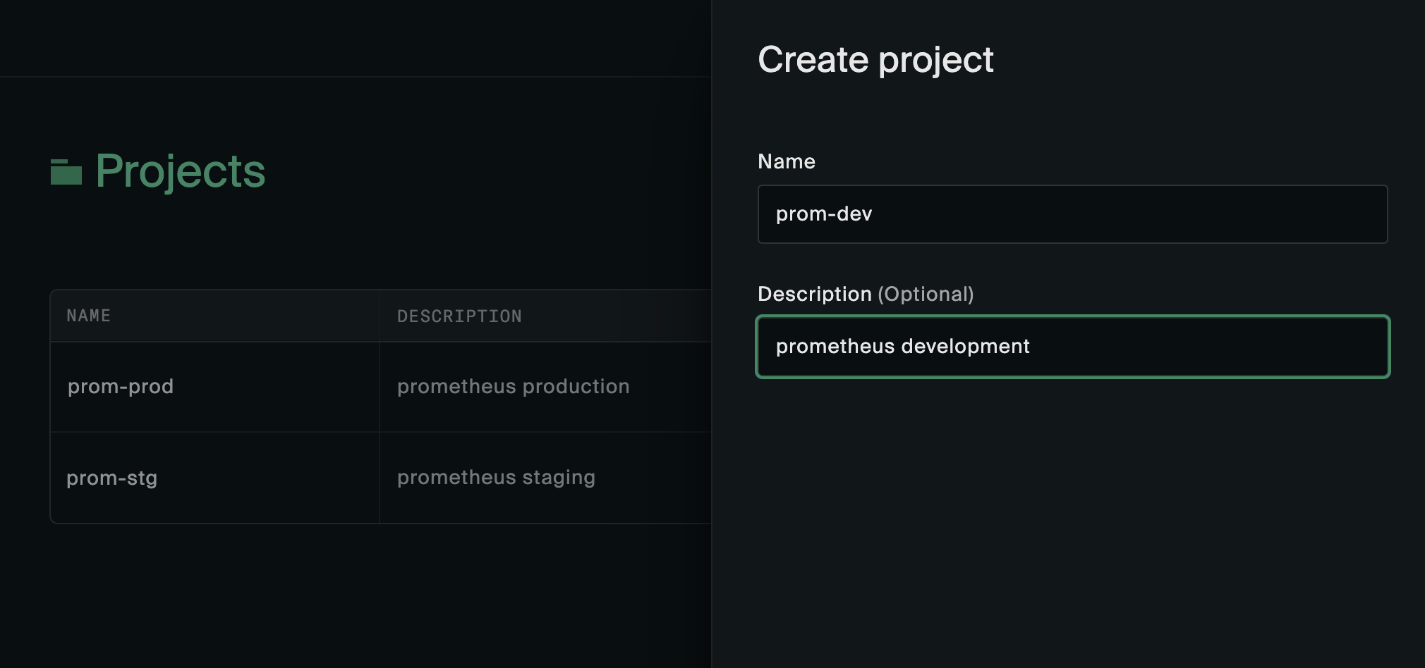 Create Project